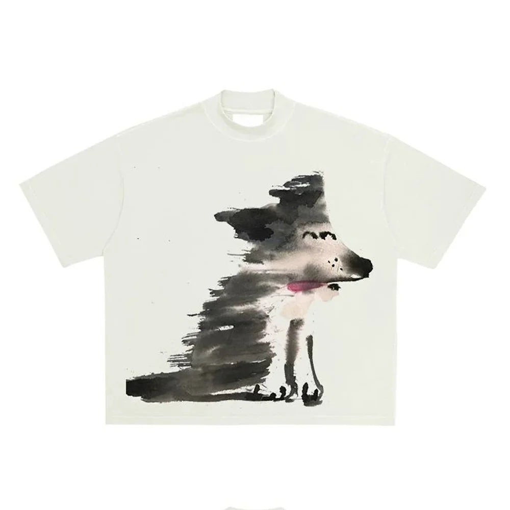 Men's Print Graphic T-Shirt – Oversized Crew Neck Short Sleeve Casual Streetwear