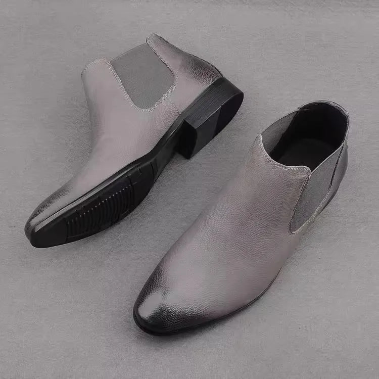 Men’s Italian Genuine Leather Boots – Premium European Style Formal Footwear