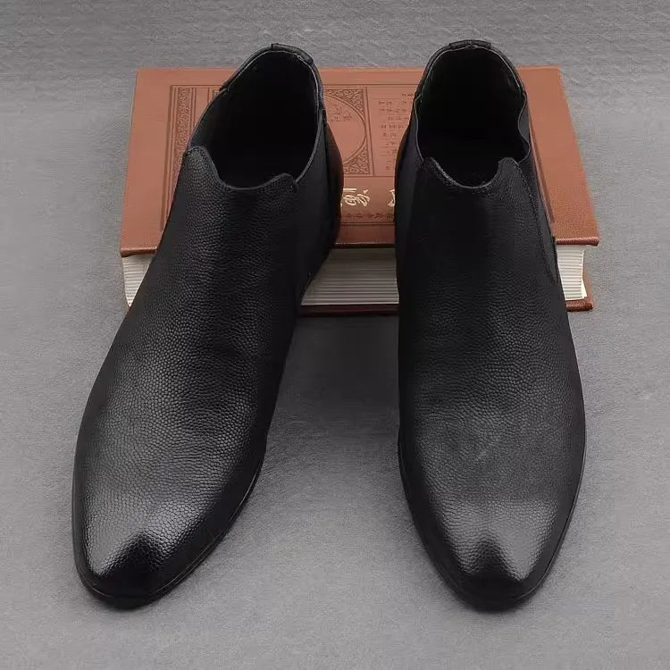 Men’s Italian Genuine Leather Boots – Premium European Style Formal Footwear