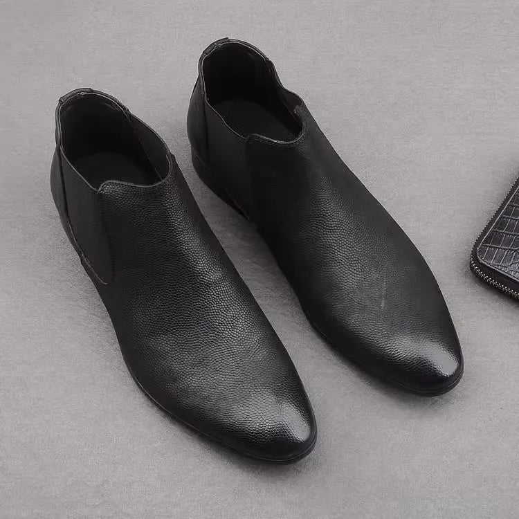 Men’s Italian Genuine Leather Boots – Premium European Style Formal Footwear