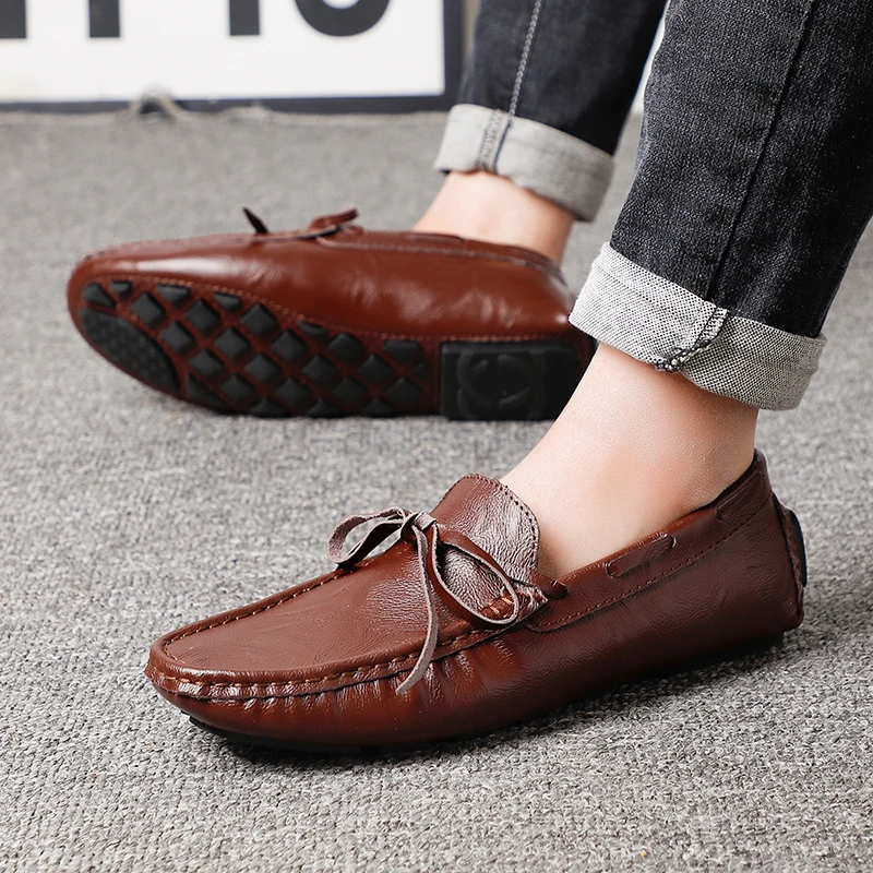 Men's Brown Leather Tassel Loafers