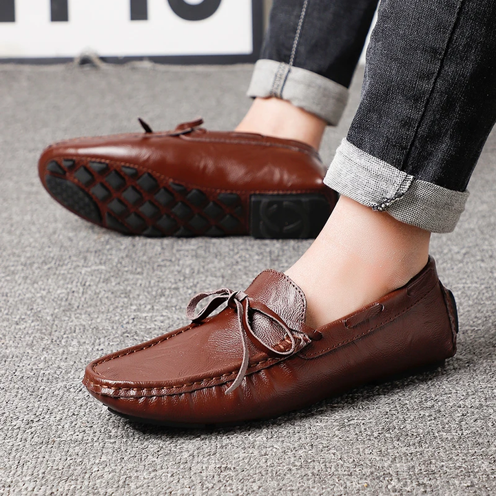 Men's Brown Leather Tassel Loafers