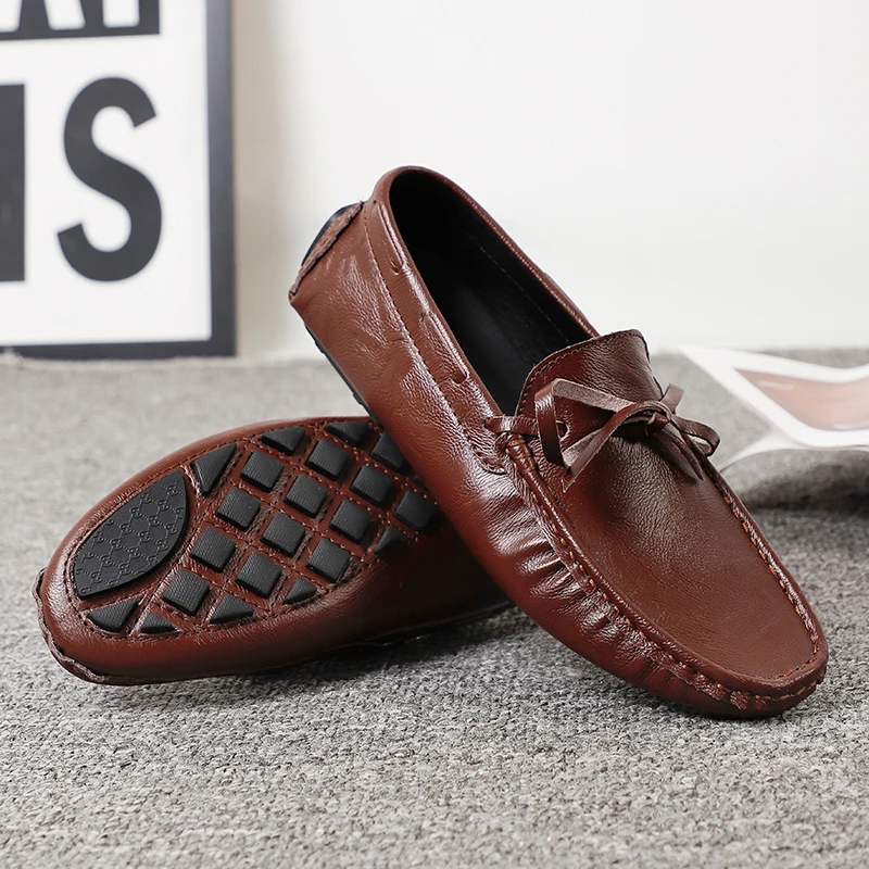Men's Brown Leather Tassel Loafers