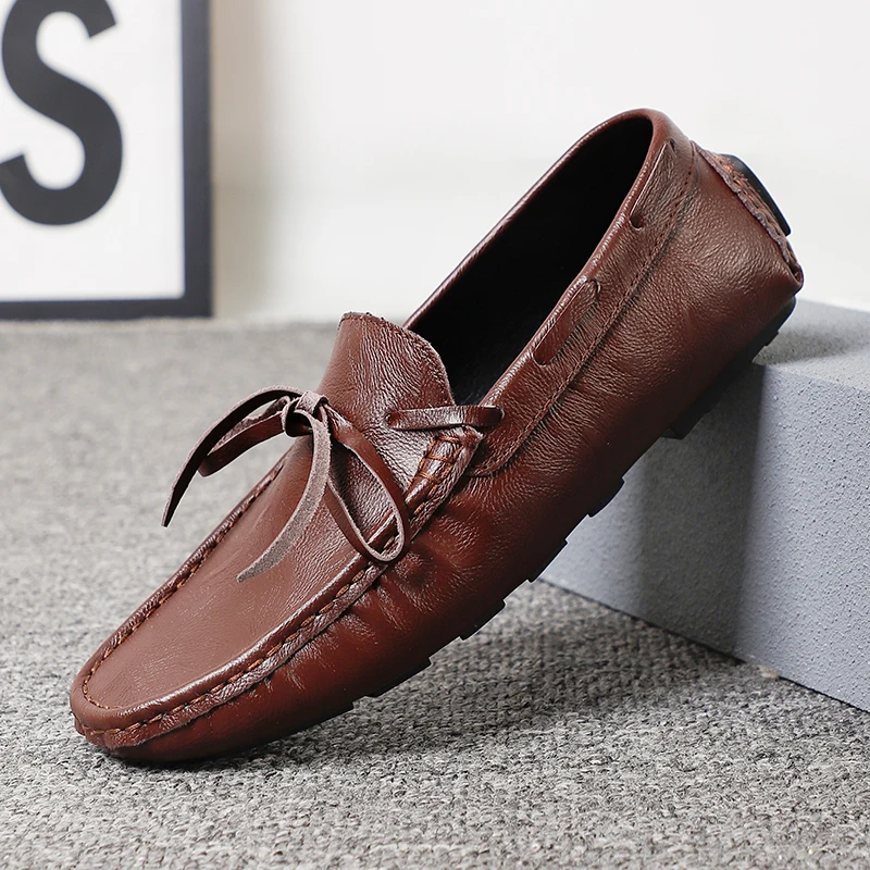 Men's Brown Leather Tassel Loafers
