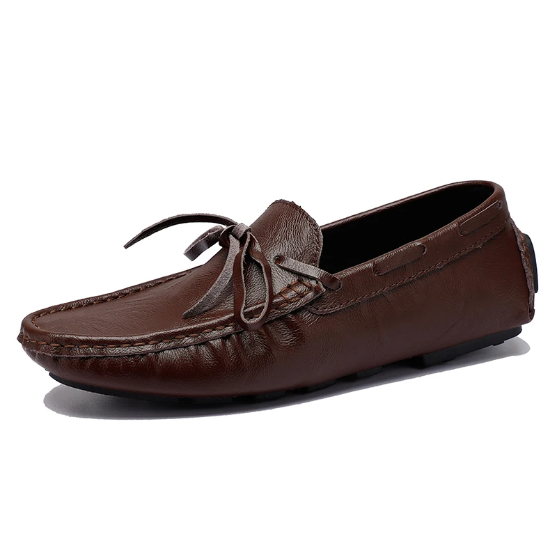 Men's Brown Leather Tassel Loafers