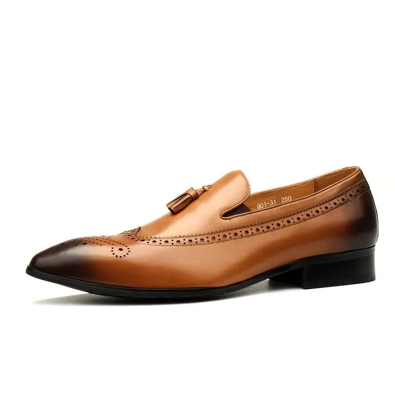 Men’s Genuine Cowhide Leather Brogue Shoes