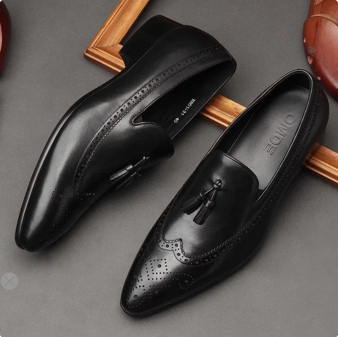 Men’s Genuine Cowhide Leather Brogue Shoes