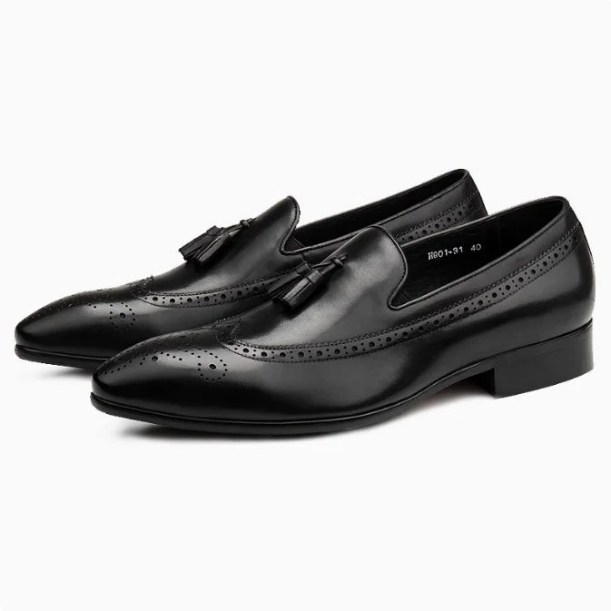 Men’s Genuine Cowhide Leather Brogue Shoes