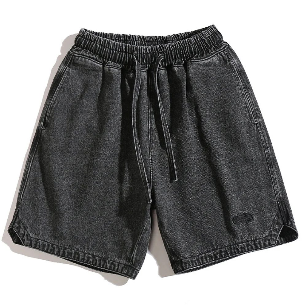 Men's Denim Shorts  – Elastic Waist Streetwear Shorts