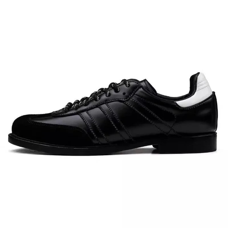 Men’s Fashion Round-Toe Casual Leather– Black Lace-Up Formal & Casual Mens Footwear