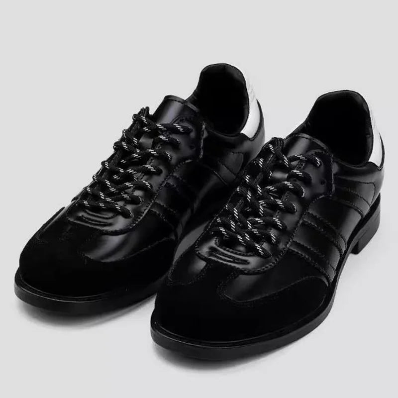 Men’s Fashion Round-Toe Casual Leather– Black Lace-Up Formal & Casual Mens Footwear