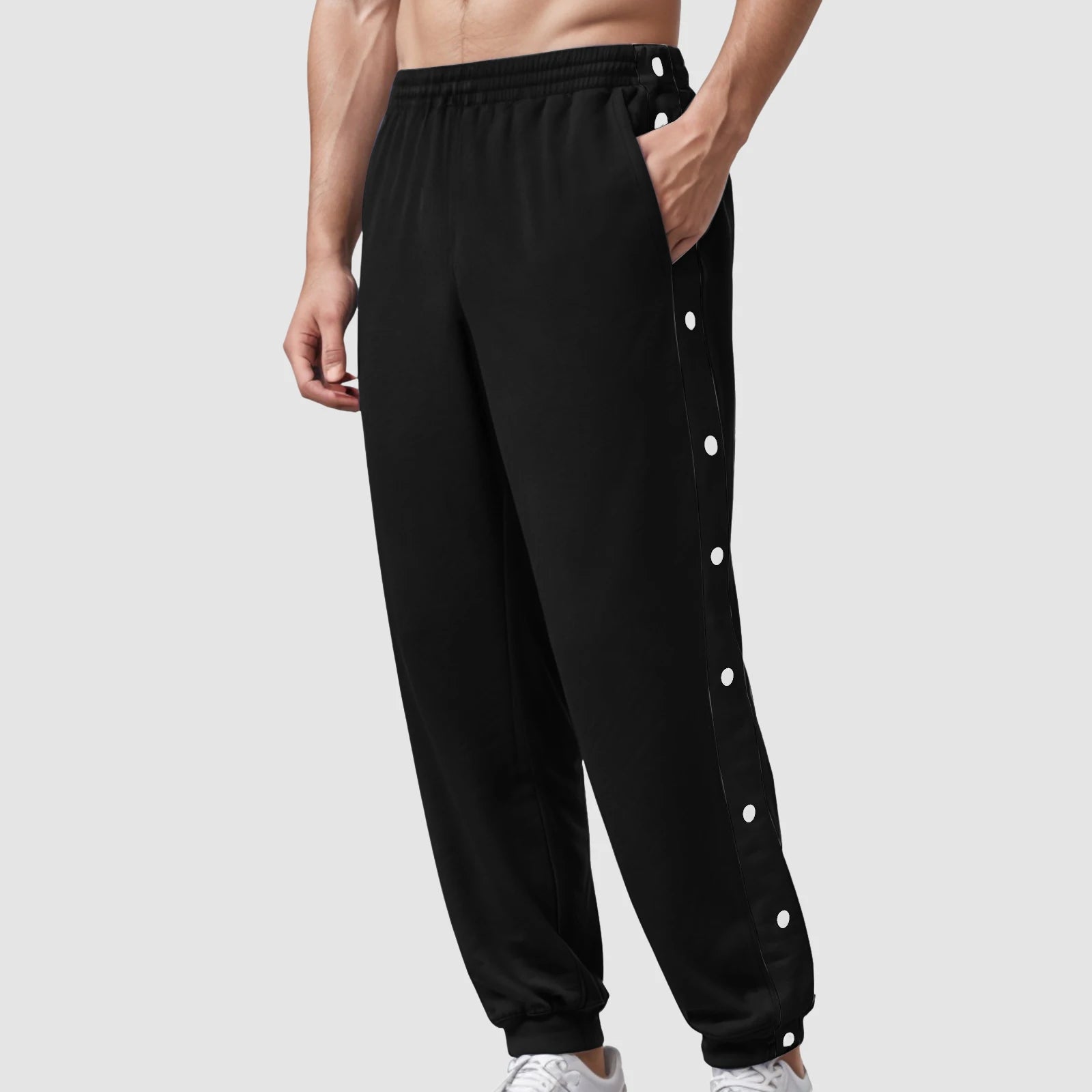 Men’s Color Block Sweatpants – Loose Fit Breathable Casual Trousers