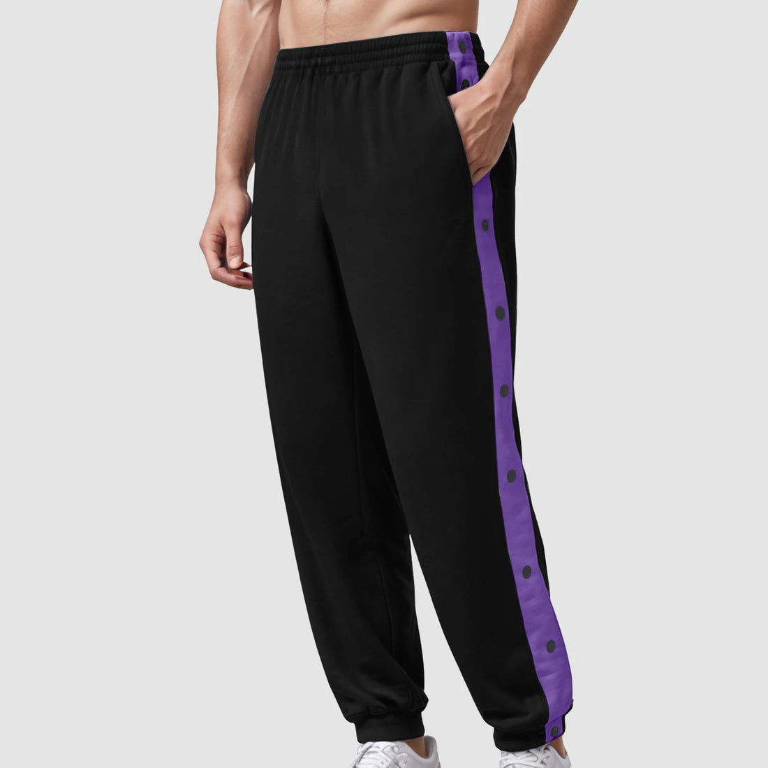 Men’s Color Block Sweatpants – Loose Fit Breathable Casual Trousers