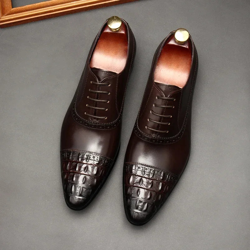 Men’s Genuine Leather Oxford Shoes - Formal business Wear