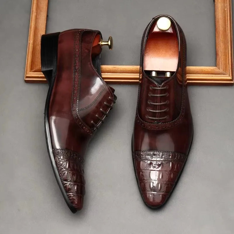 Men’s Genuine Leather Oxford Shoes - Formal business Wear