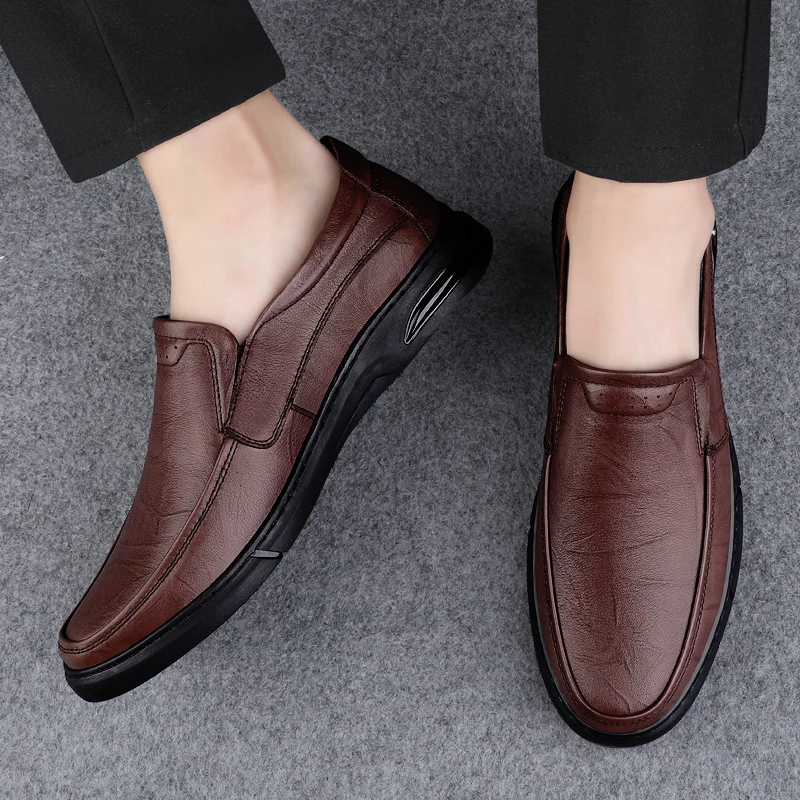 Men's Genuine Leather Oxford Hiking Shoes Men's Casual Loafers