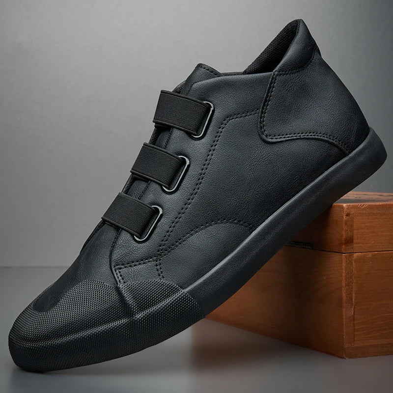 Men's Leather Casual Shoes – Breathable PU Leather Sneakers