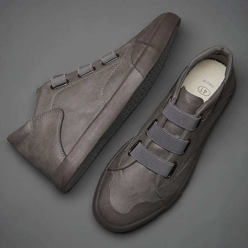 Men's Leather Casual Shoes – Breathable PU Leather Sneakers