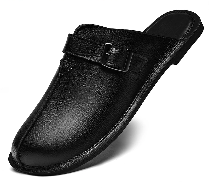 Men’s Classic Leather Sandals Summer Slippers