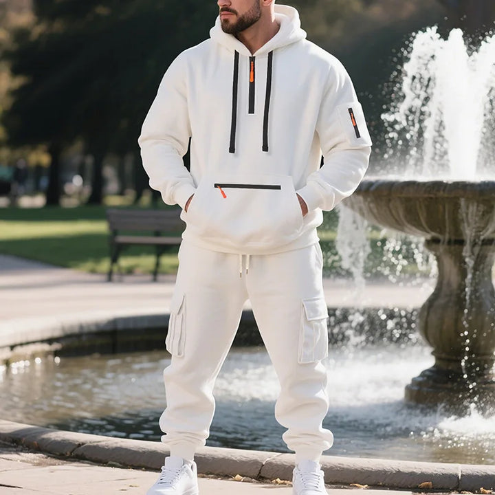 Men’s Fleece Sportswear Set – Autumn & Winter Zipper Sweater