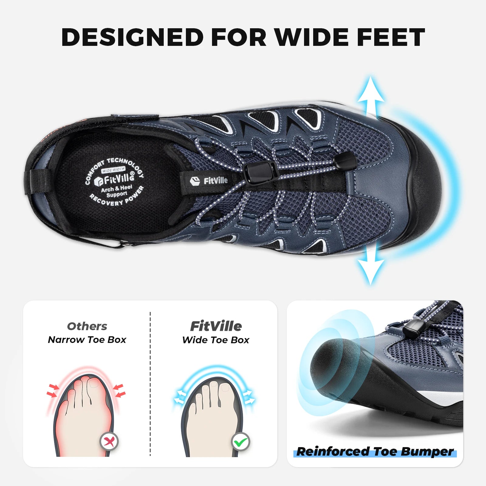 Men's Leather Hiking  Casual Breathable Sandal Shoes