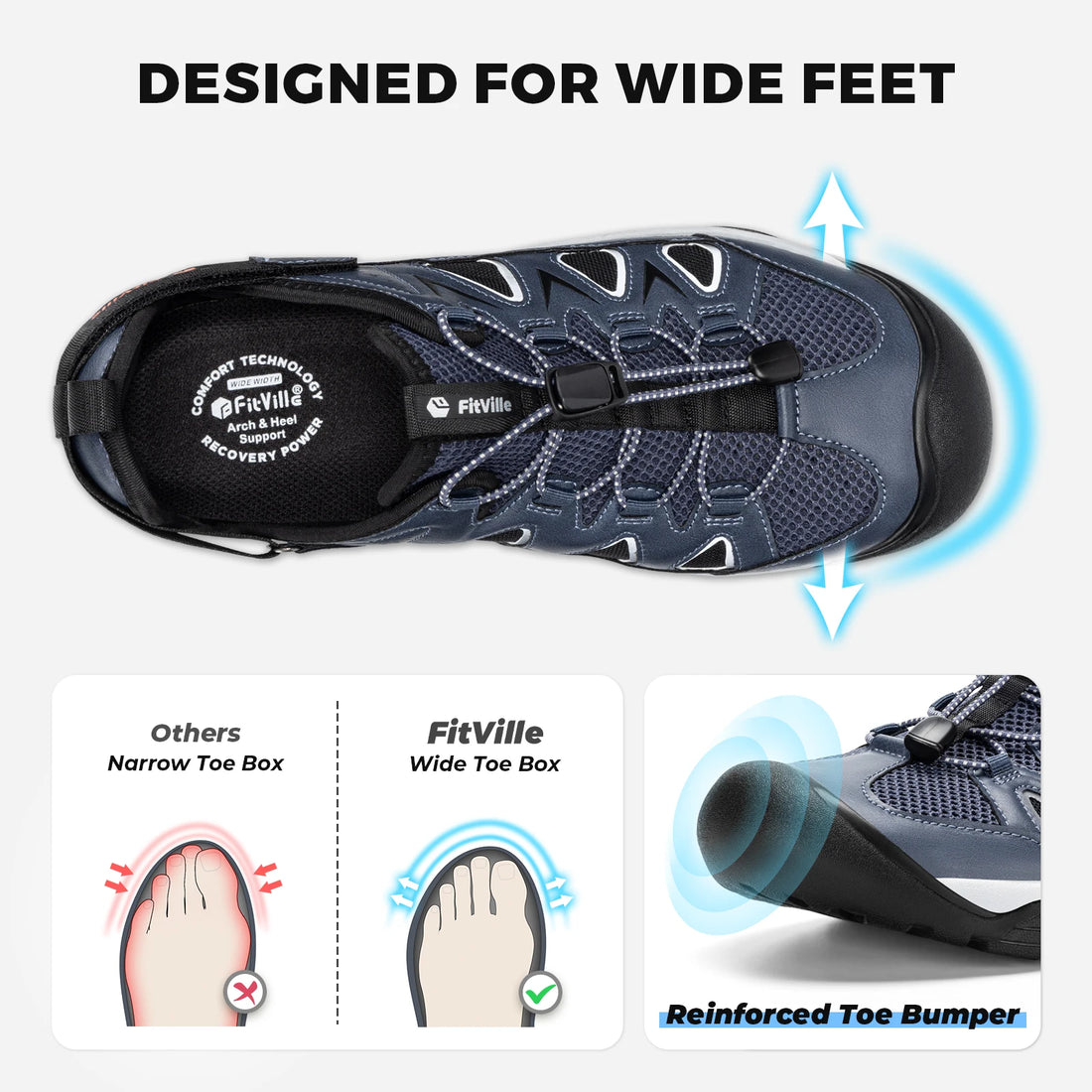 Men's Leather Hiking  Casual Breathable Sandal Shoes