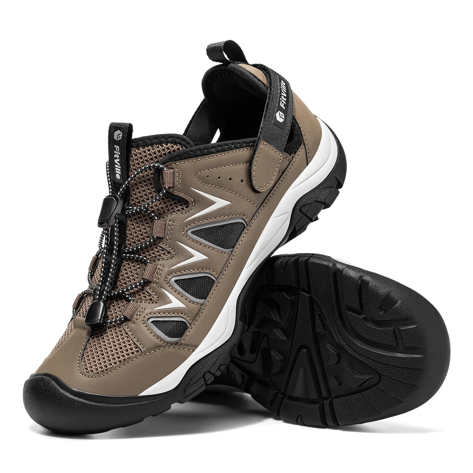Men's Leather Hiking  Casual Breathable Sandal Shoes