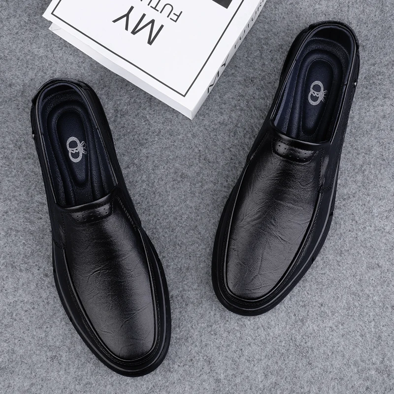 Men's Genuine Leather Oxford Hiking Shoes Men's Casual Loafers