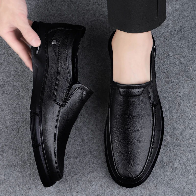 Men's Genuine Leather Oxford Hiking Shoes Men's Casual Loafers