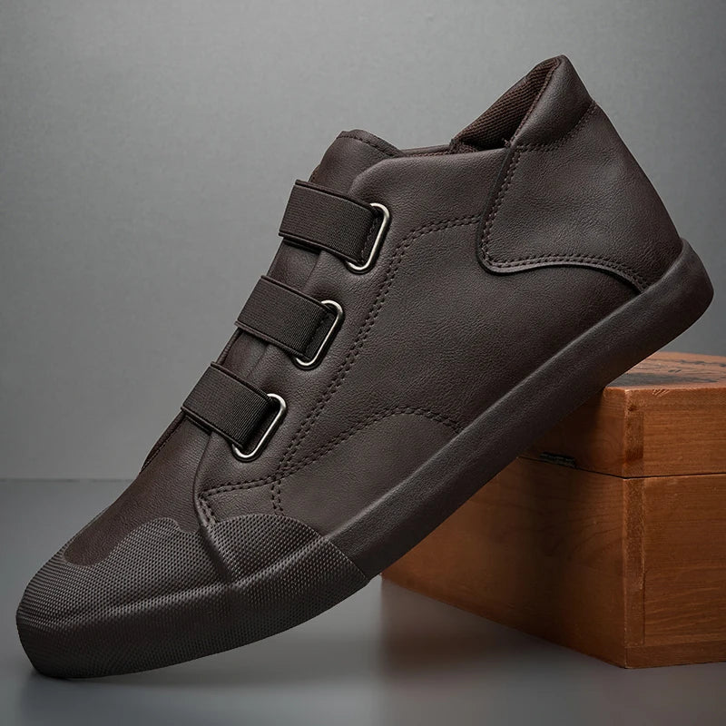Men's Leather Casual Shoes – Breathable PU Leather Sneakers