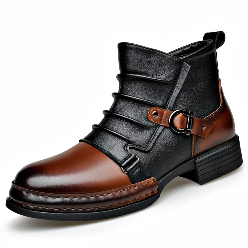 Men's Autumn Winter Retro Ankle Boots Modern Formal Shoes