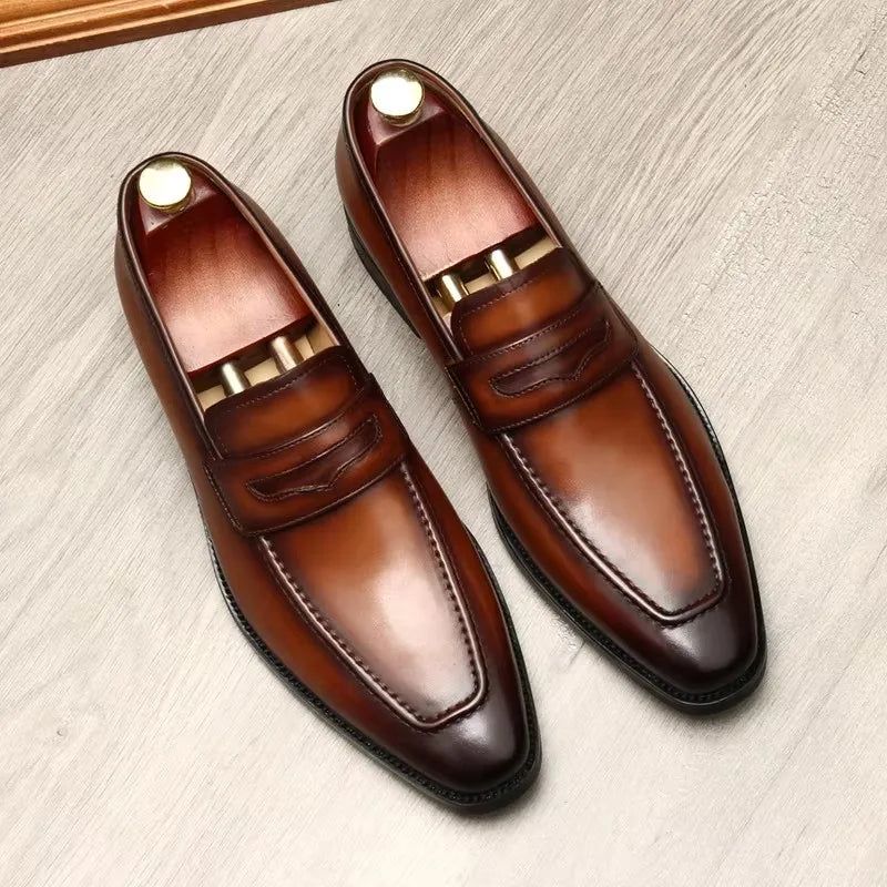 Men’s Leather Brogue Dress Shoes – English Style Formal Business Oxford Shoes