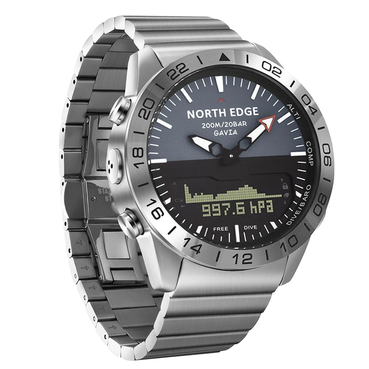 Men's Luxury Stainless Steel Diving Watch – 200M Waterproof Tactical Sports Wristwatch