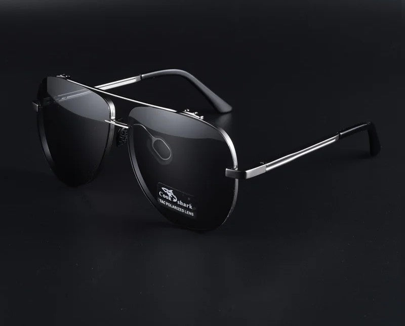 Men’s Polarized Shark Style Sunglasses – UV Protection Men's Fashion Eyewear