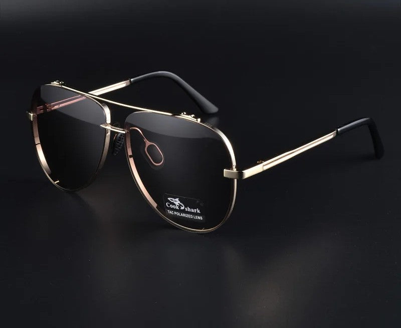 Men’s Polarized Shark Style Sunglasses – UV Protection Men's Fashion Eyewear