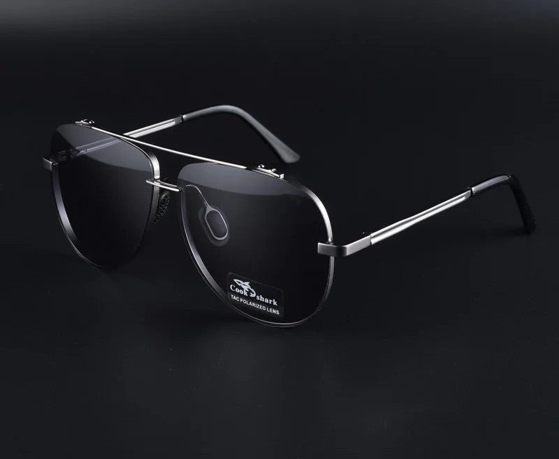 Men’s Polarized Shark Style Sunglasses – UV Protection Men's Fashion Eyewear