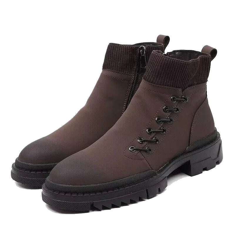 Men's Chelsea Boots Leather Platform Shoes