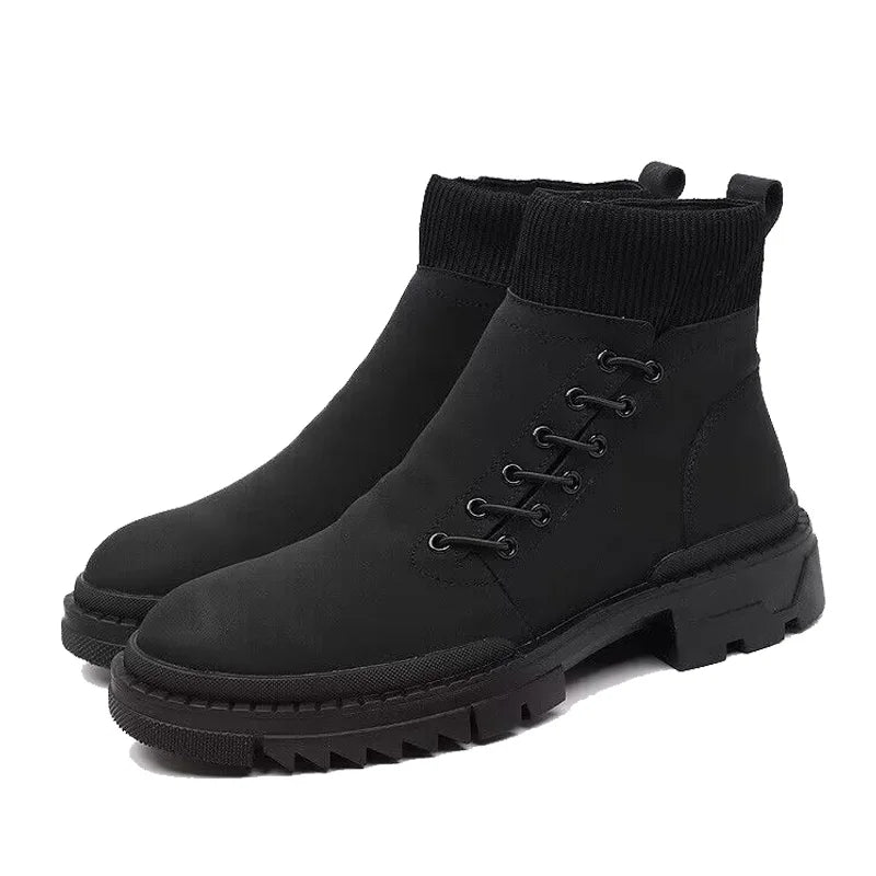 Men's Chelsea Boots Leather Platform Shoes