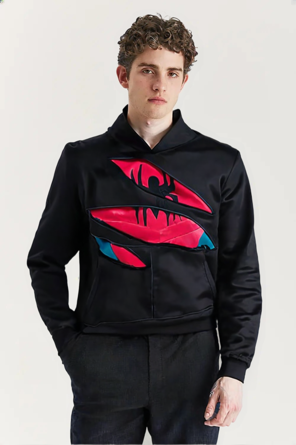 Modern Men Printed Hoodie Zipper Jacket