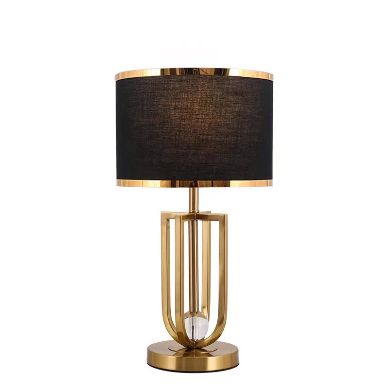 Metal Bedroom Bedside Table Lamp – Nordic Crystal Reading & Night Light