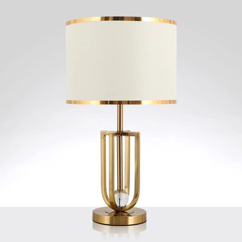Metal Bedroom Bedside Table Lamp – Nordic Crystal Reading & Night Light