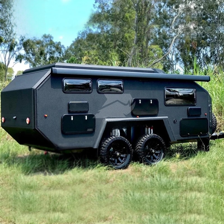 Premium Off-Road Mobile Office Caravan Trailer RV – Compact Camper House for Travel & Work