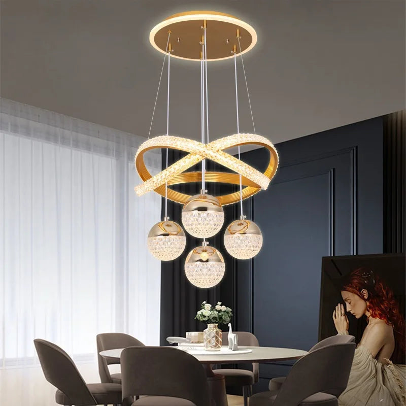 Modern Nordic LED Chandelier – Three-Color Dining & lamp; Living Room Pendant Light