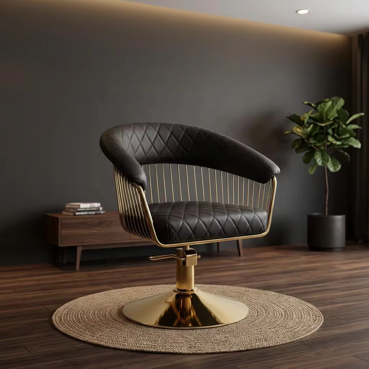 Modern Luxury Barber Chair with Adjustable Hydraulic Lift for Professional Salons