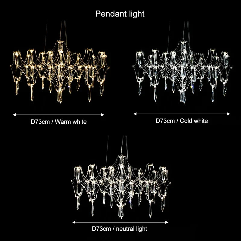 Modern Crystal LED Chandelier Gold Firefly Lustre for Luxury Interiors