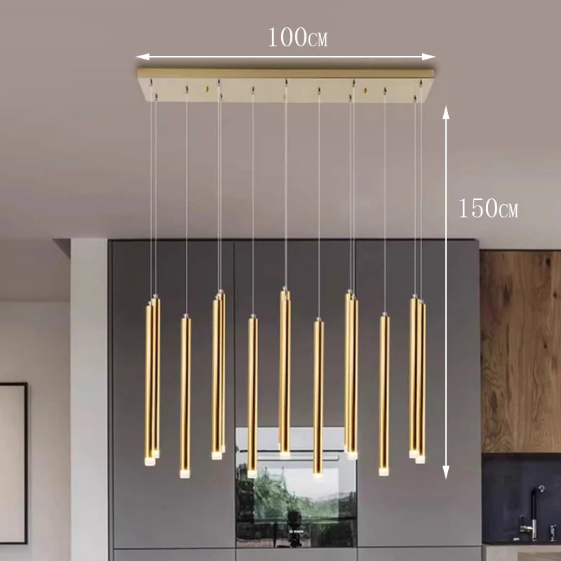 Modern Crystal Staircase Chandelier – Luxury LED Pendant Ceiling Light for High Ceilings, Living Room