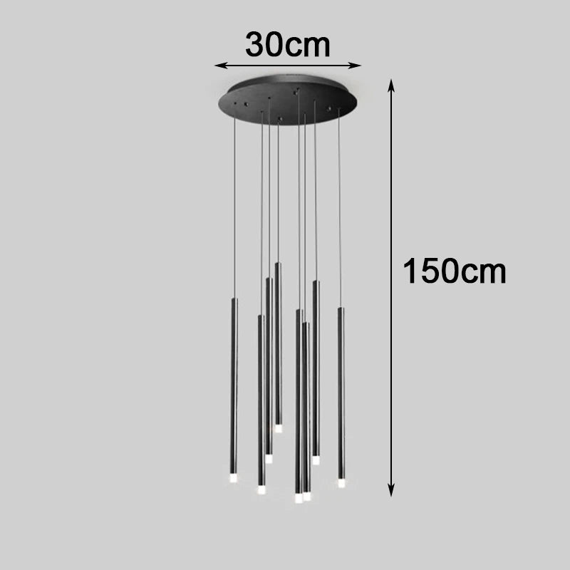 Modern Crystal Staircase Chandelier – Luxury LED Pendant Ceiling Light for High Ceilings, Living Room