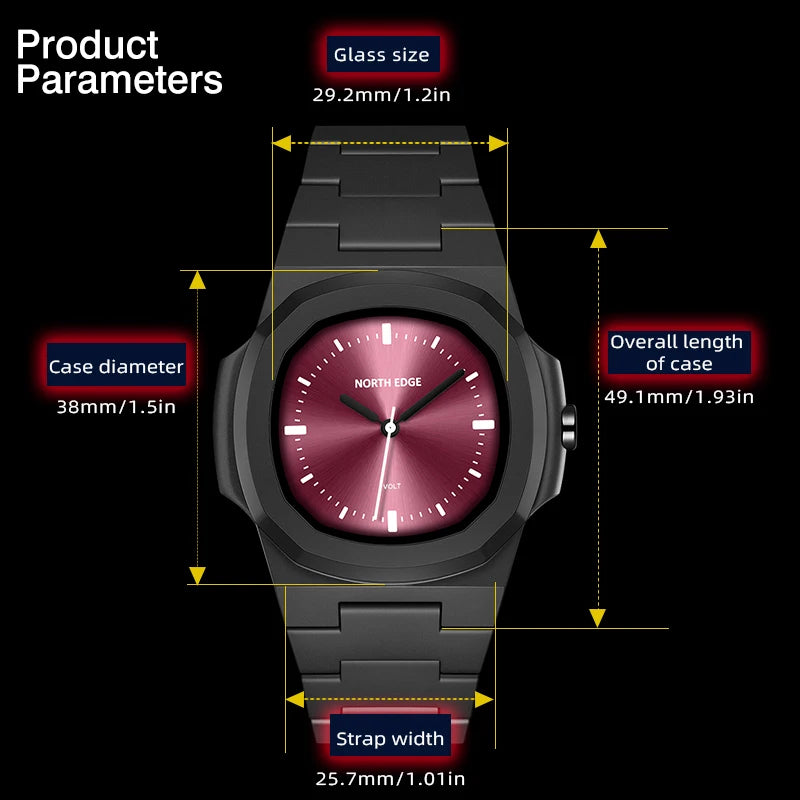 Modern Digital Sports Watch – 50M Waterproof Square LED Watch