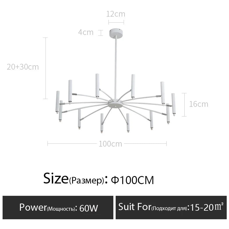 Modern LED Nordic Ceiling Chandelier for Living Room &amp; Dining Room