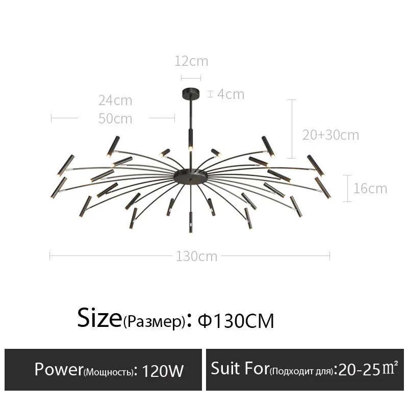 Modern LED Nordic Ceiling Chandelier for Living Room &amp; Dining Room
